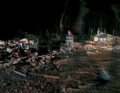 Un tornado azotó Las Flores, causando graves daños y dejando a la ciudad sin electricidad. Alerta activa.