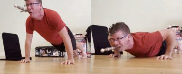 Noah Royak rompe un récord Guinness impresionante al realizar 25 flexiones con una espada en la garganta.