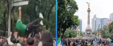 Aficionados se reunieron en el Ángel de la Independencia para festejar el espíritu mundialista de la selección mexicana.