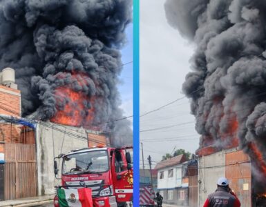 Un incendio en una bodega recicladora de Iztapalapa llevó a la evacuación de 150 personas sin heridos.