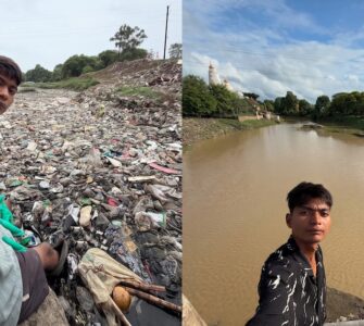Un joven de 20 años está haciendo olas en las redes sociales por su labor de limpieza de ríos en India.